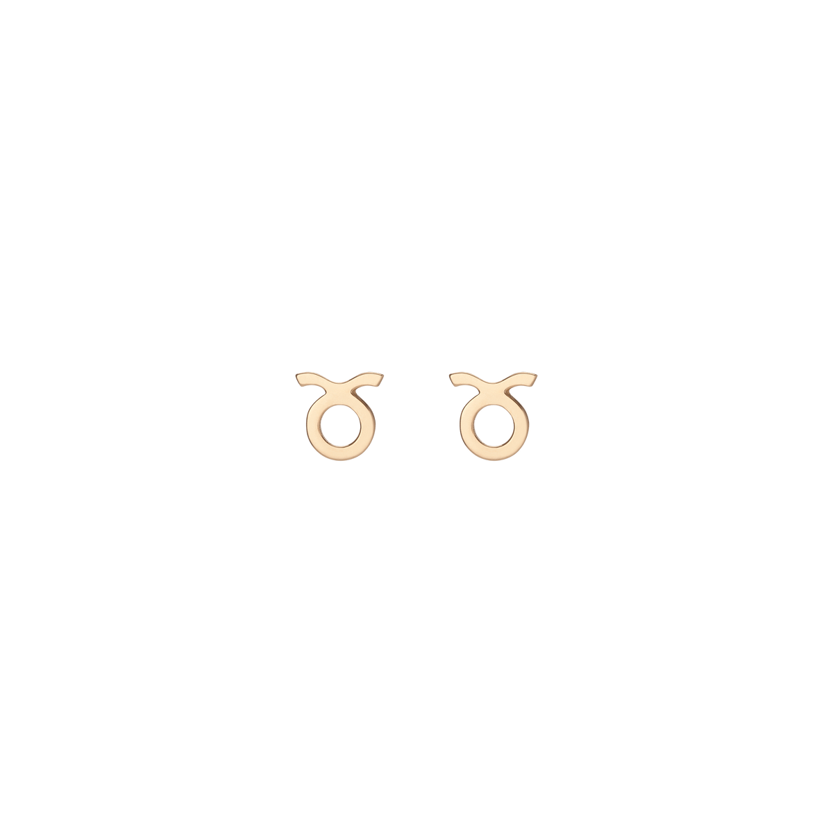 Zodiac Stud Earrings Taurus Gold Vermeil 14K 18K Yellow Gold Single | Pair