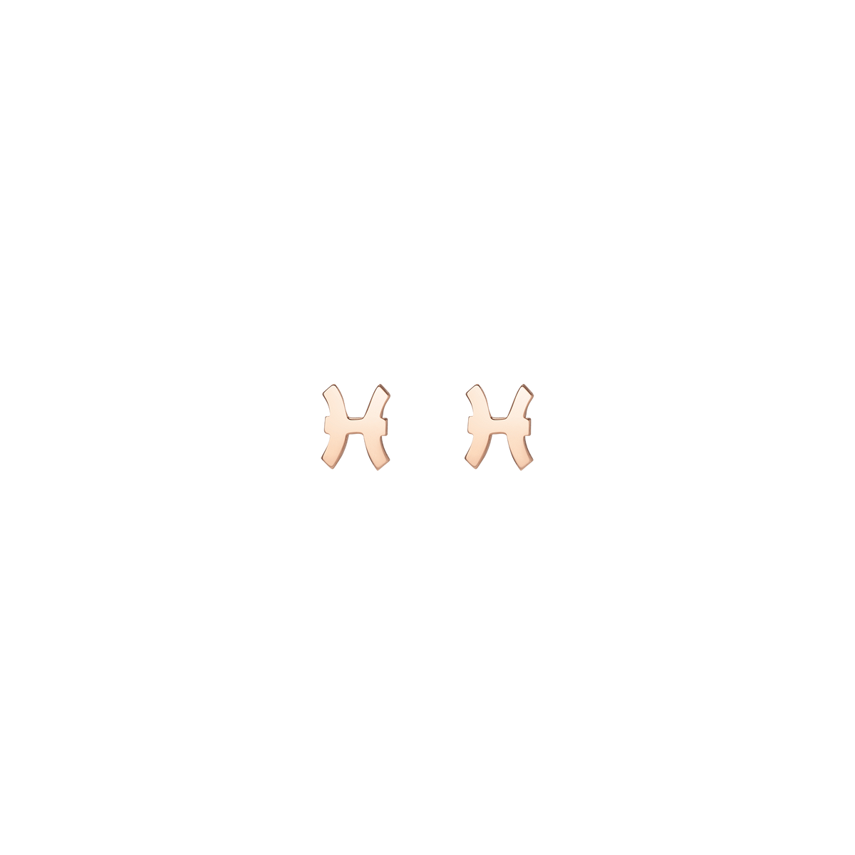 Zodiac Stud Earrings Pisces Gold Vermeil 14K 18K Rose Gold Single | Pair
