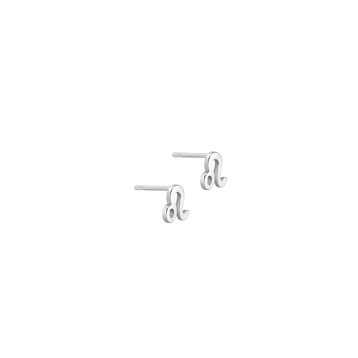 Zodiac Stud Earrings Leo Gold Vermeil 14K 18K White Gold Single | Pair Side