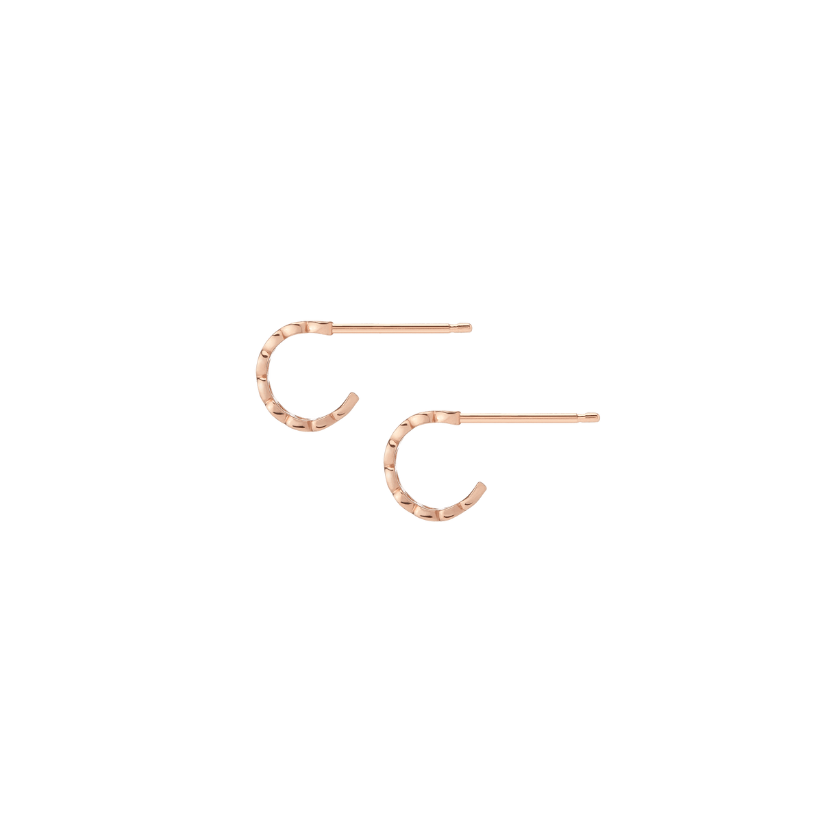 Infinity Heart Huggie Earrings Rose Gold Vermeil 14K Gold 18K Gold Single | Pair