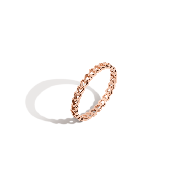 Infinity Heart Ring Rose Gold Vermeil 14K Gold 18K Gold First