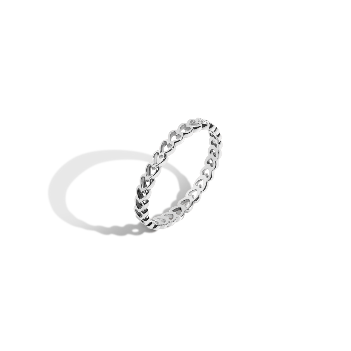 Infinity Heart Ring White Gold Vermeil 14K Gold 18K Gold First