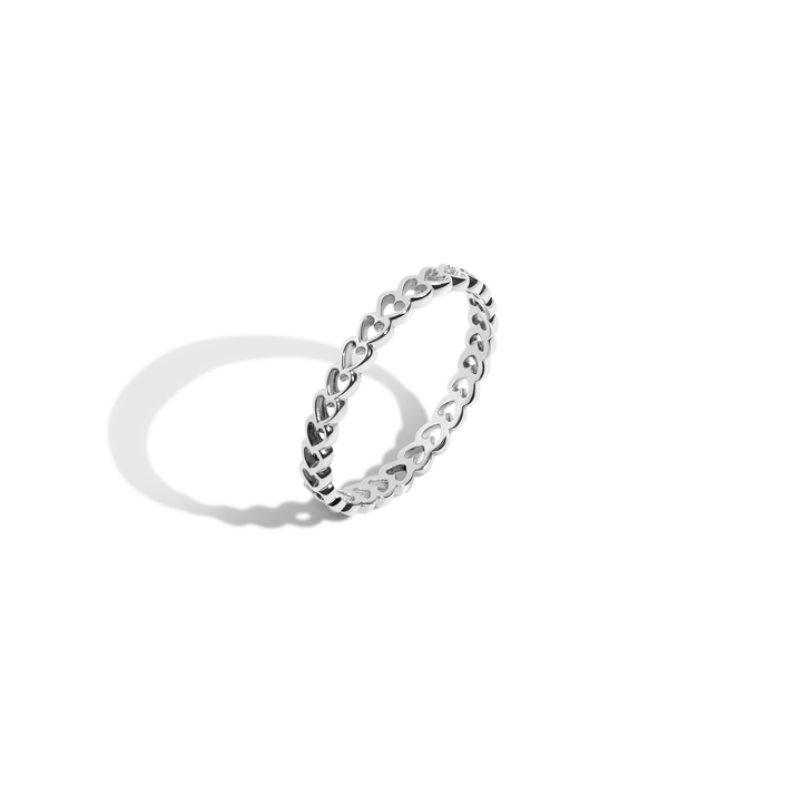 Infinity Heart Ring White Gold Vermeil 14K Gold 18K Gold First