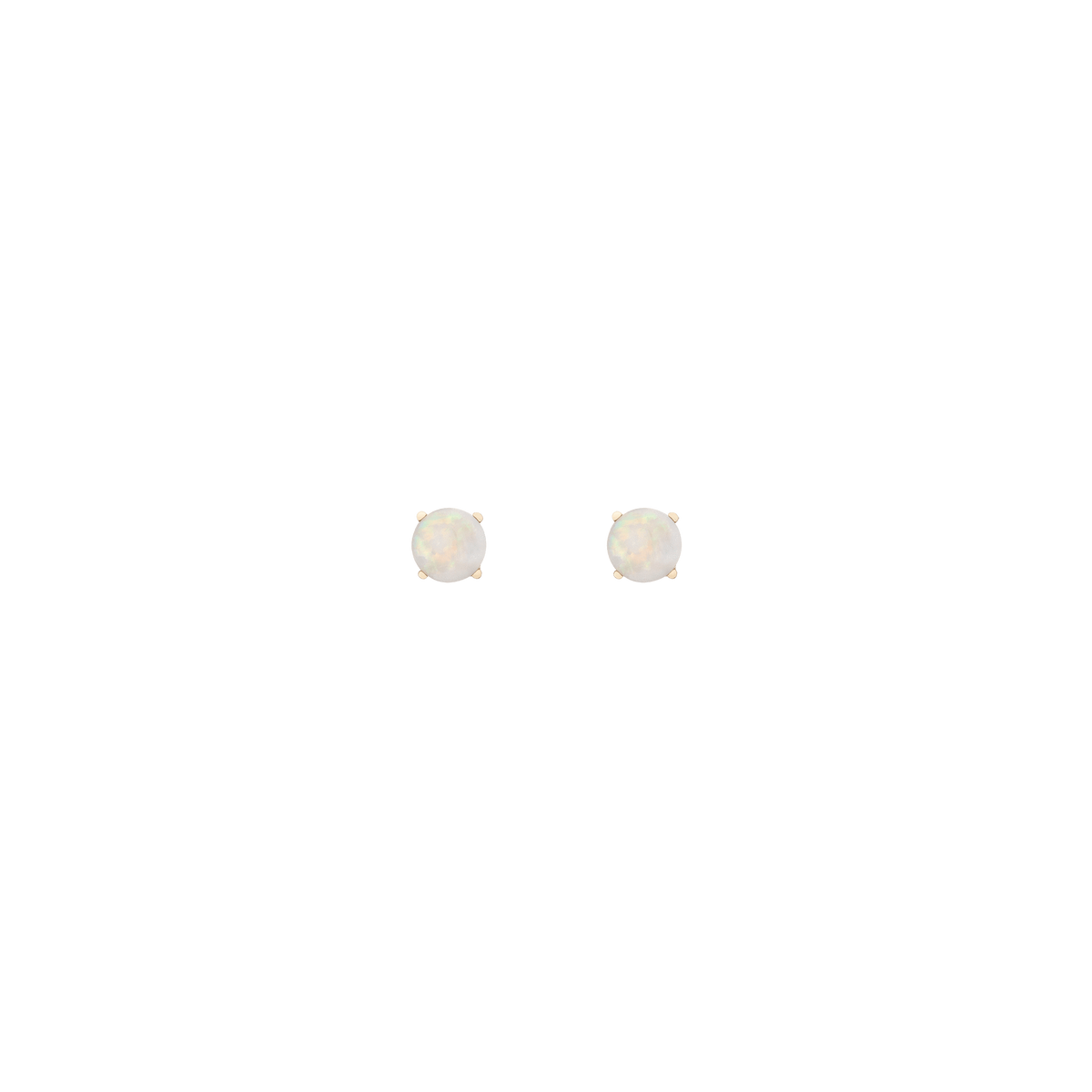 Simple Opal Stud Earrings Yellow Gold 14K 18K Single | Pair  First
