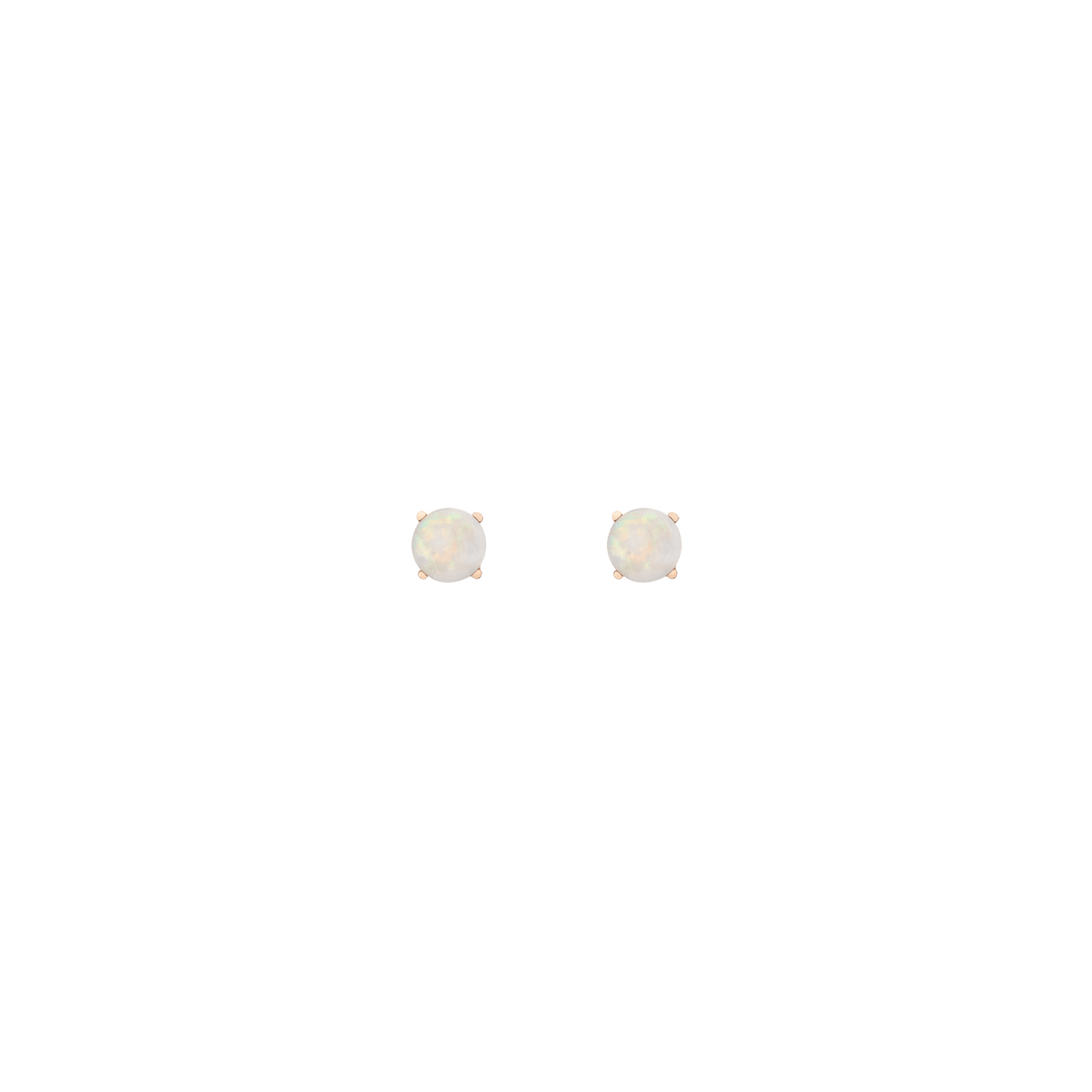 Simple Opal Stud Earrings Rose Gold 14K 18K Single | Pair  First