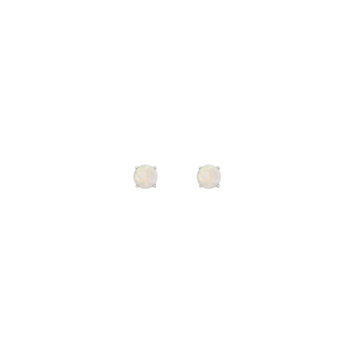 Simple Opal Stud Earrings White Gold 14K 18K Single | Pair  First