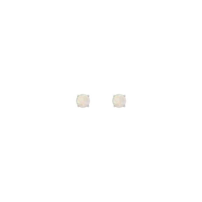 Simple Opal Stud Earrings White Gold 14K 18K Single | Pair  First