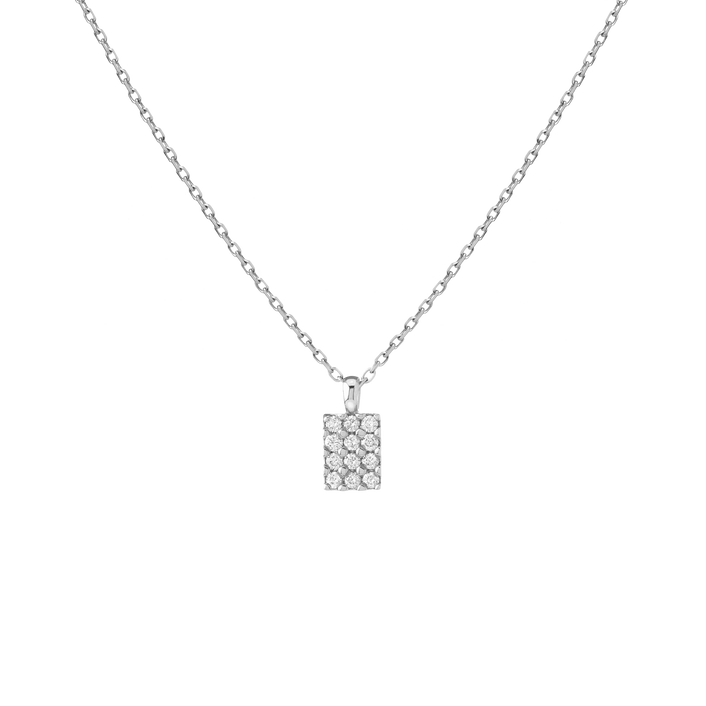 Diamond Signet Pendant White Gold 14K 18K First