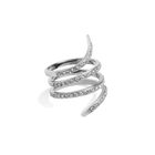 Diamond Snake Ring with White Diamonds