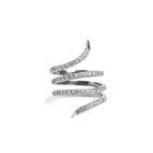 Diamond Snake Ring with White Diamonds