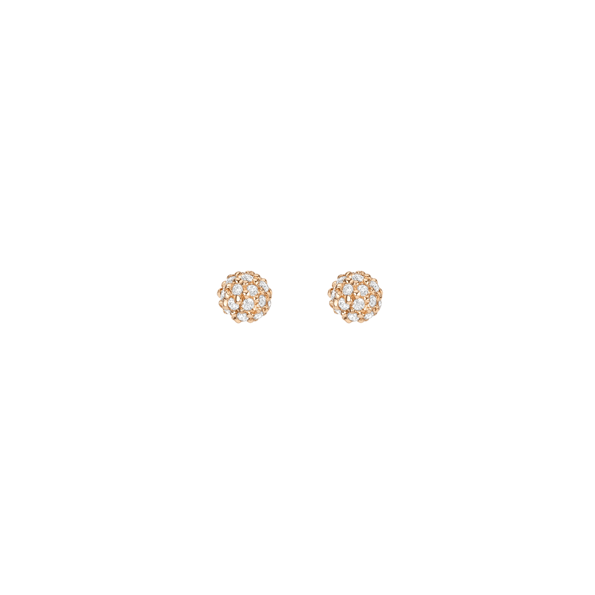 Diamond Ball Studs Yellow Gold Vermeil 14K 18K Pair Single | First