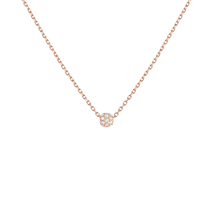 Diamond Ball Pendant Rose Gold 14K 18K First