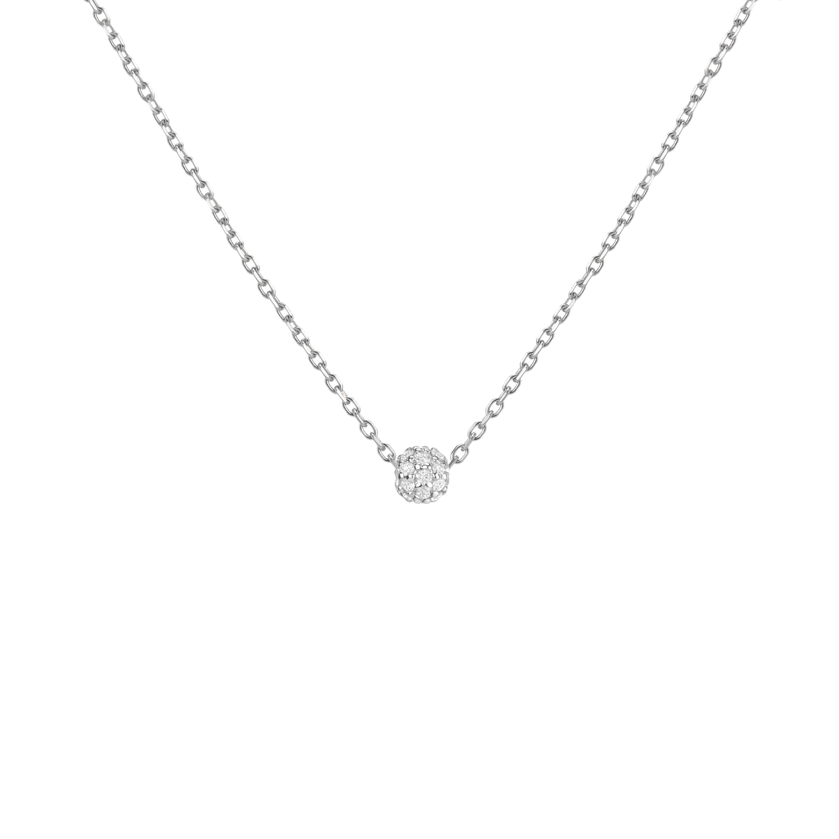 Diamond Ball Pendant White Gold 14K 18K First