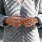 Icon Ring with White Diamonds
