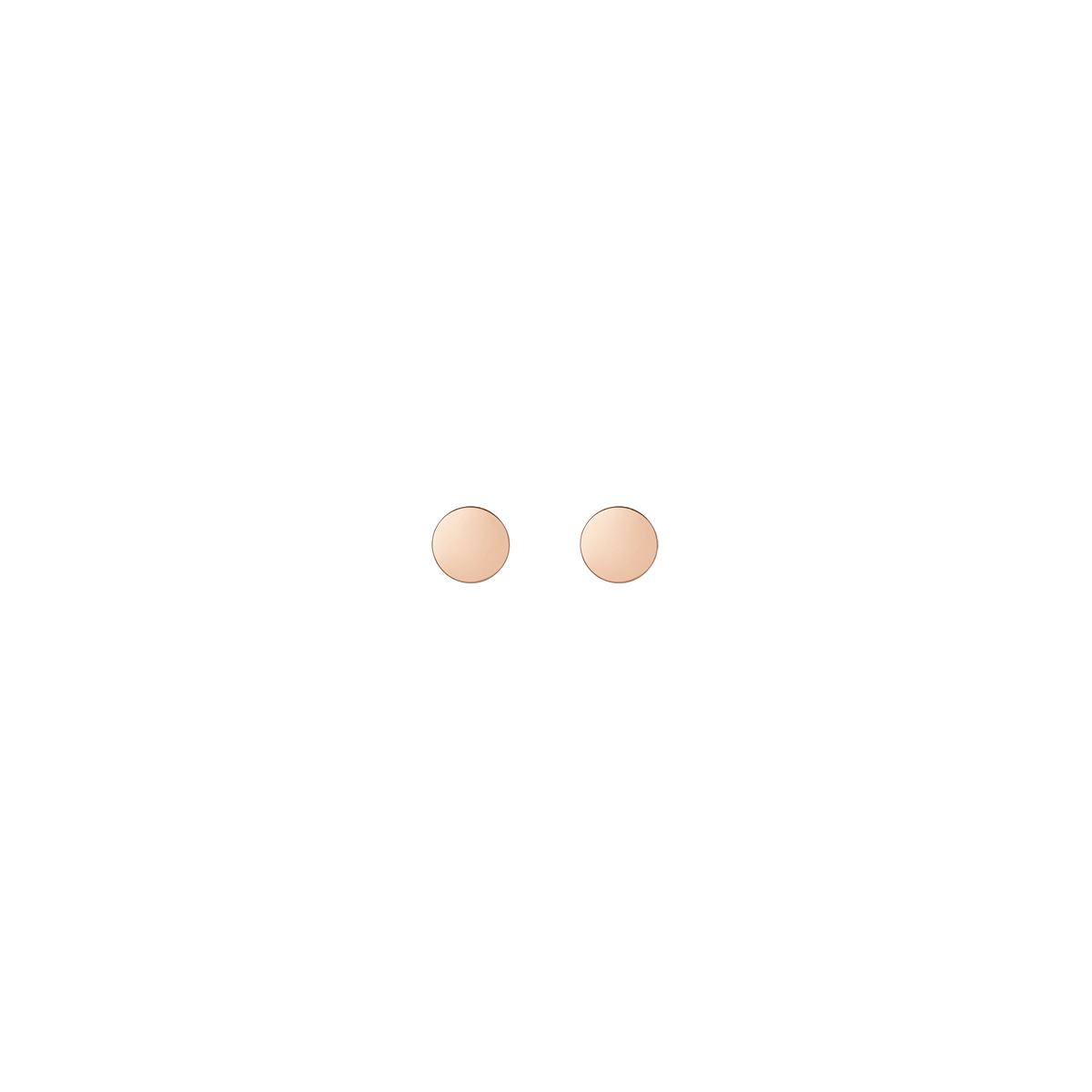 Mini Medallion Earring Studs Rose Gold Vermeil 14k Rose Gold 18k Rose Gold    Pair | Single |