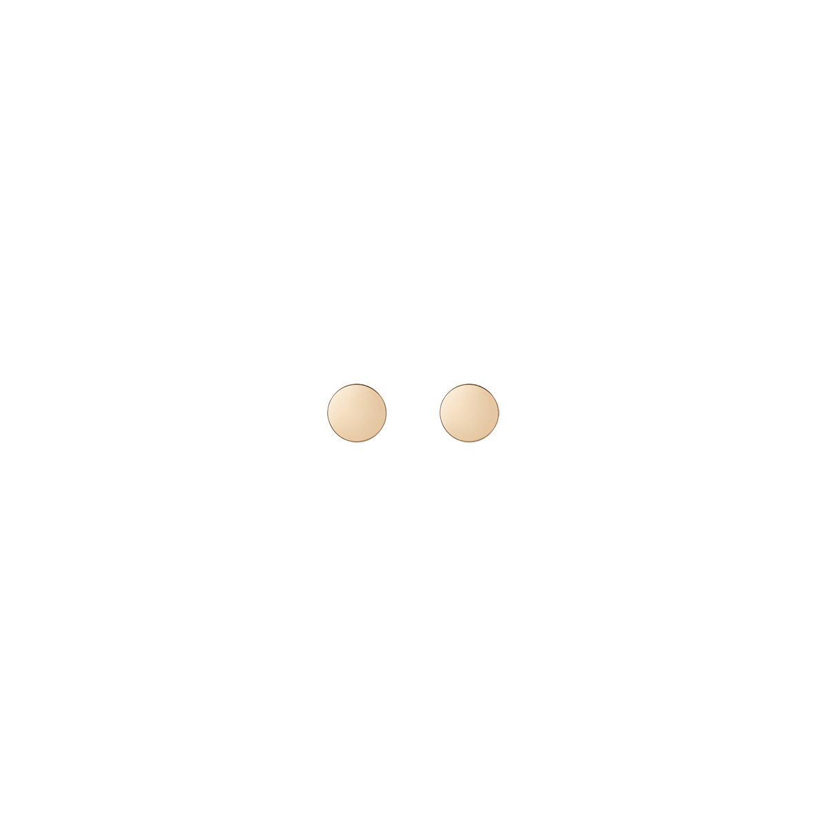 Mini Medallion Earring Studs Yellow Gold Vermeil 14k Yellow Gold 18k Yellow Gold    Pair | Single |