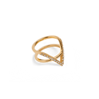 Icon Ring with White Diamonds