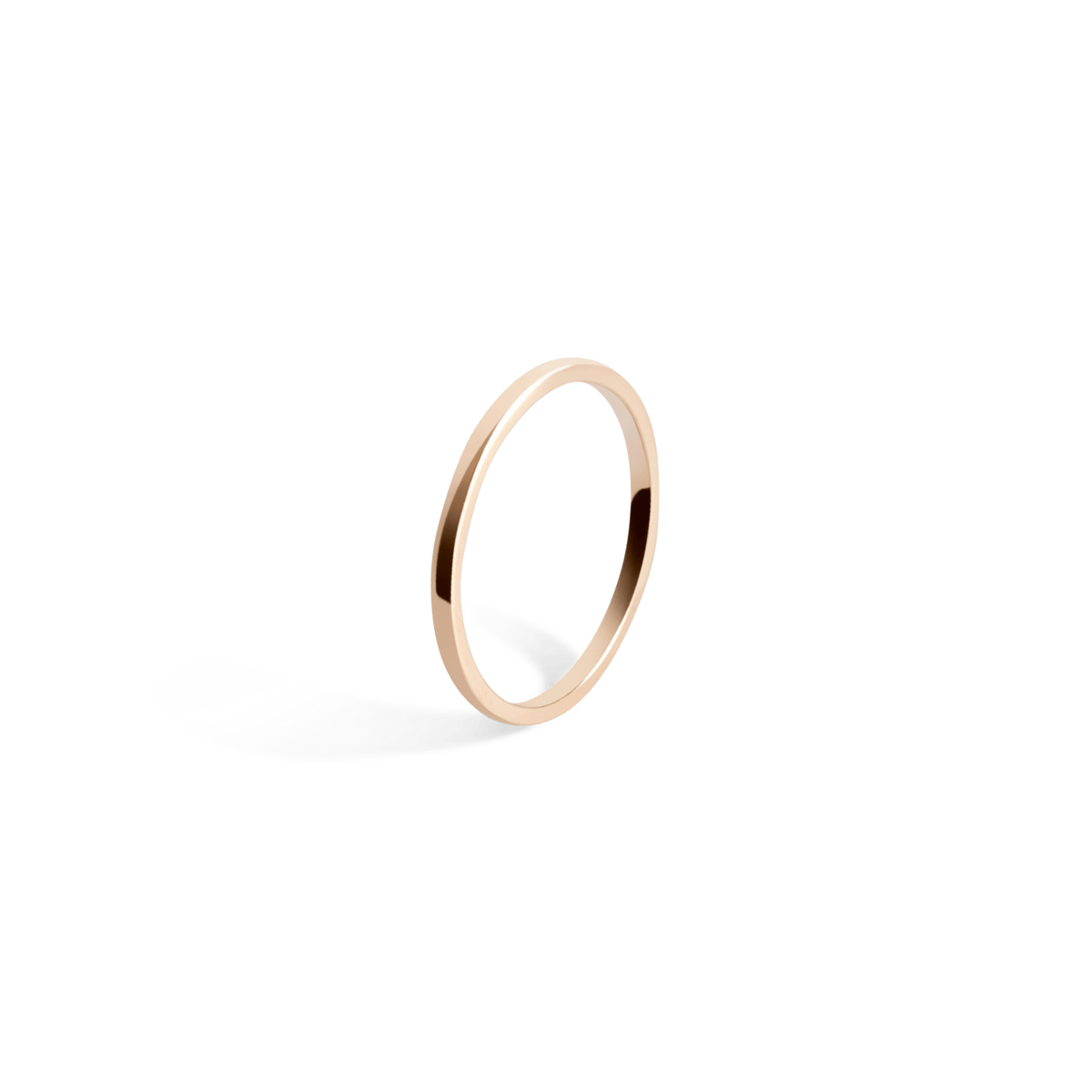 Tricolor Ring Rose Gold Vermeil 14k Rose Gold 18k Rose Gold Half Side    Front First