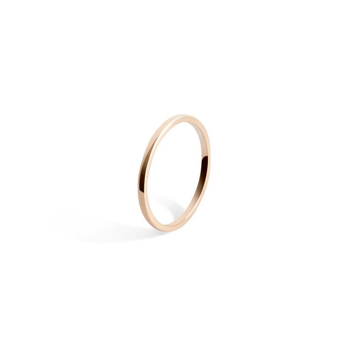 Tricolor Ring Rose Gold Vermeil 14k Rose Gold 18k Rose Gold Half Side    Front First