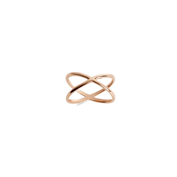 X Ring Rose Gold Vermeil 14k Rose Gold 18k Rose Gold Half Side   First