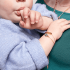 Mini & Me Gold Bar Slider Bracelet