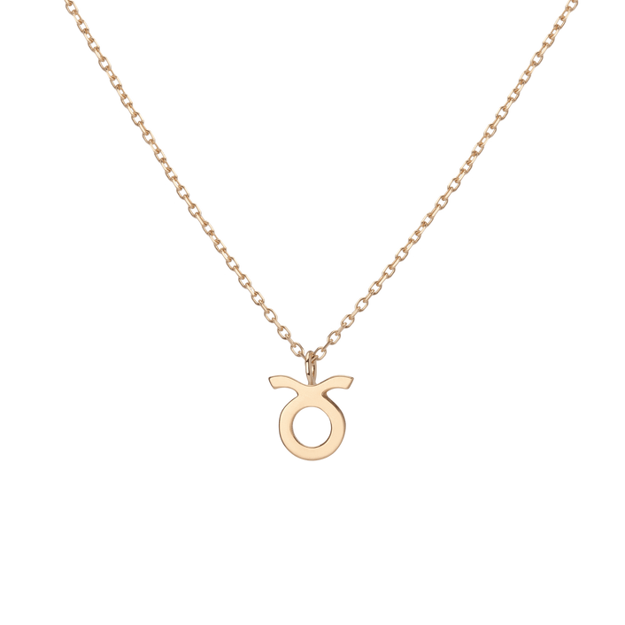 Zodiac Necklace Taurus Gold Vermeil 14K 18K Yellow Gold First