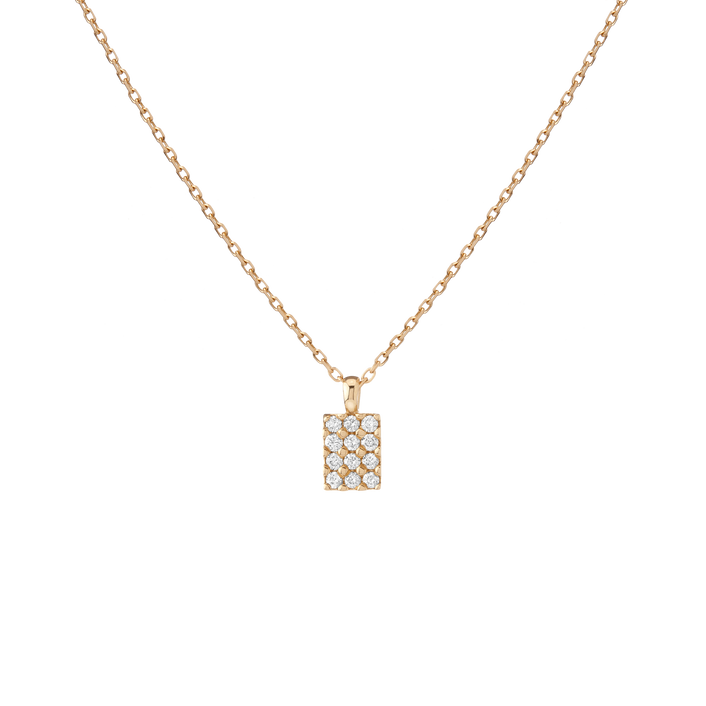 Diamond Signet Pendant Yellow Gold 14K 18K First