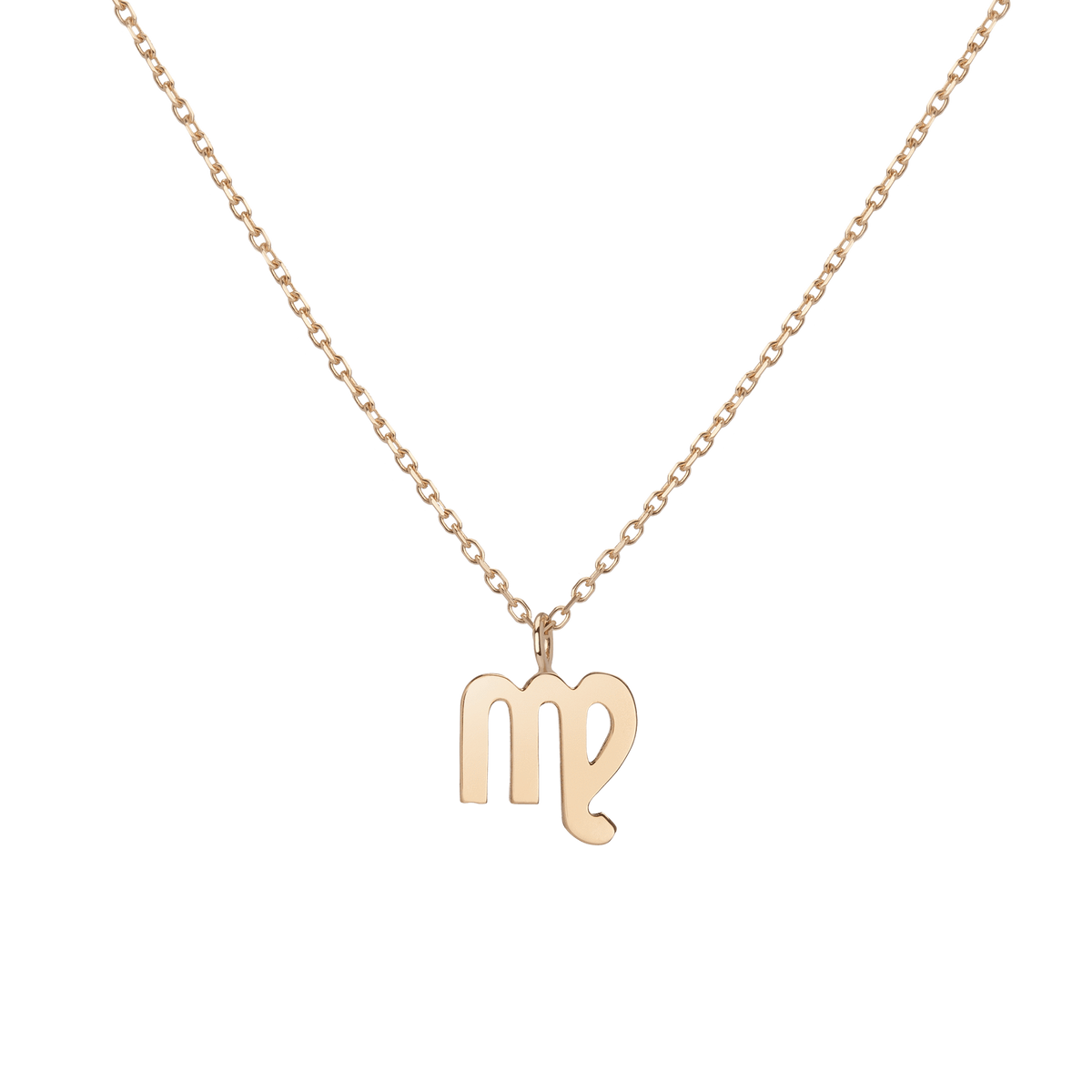 Zodiac Necklace Virgo Gold Vermeil 14K 18K Yellow Gold