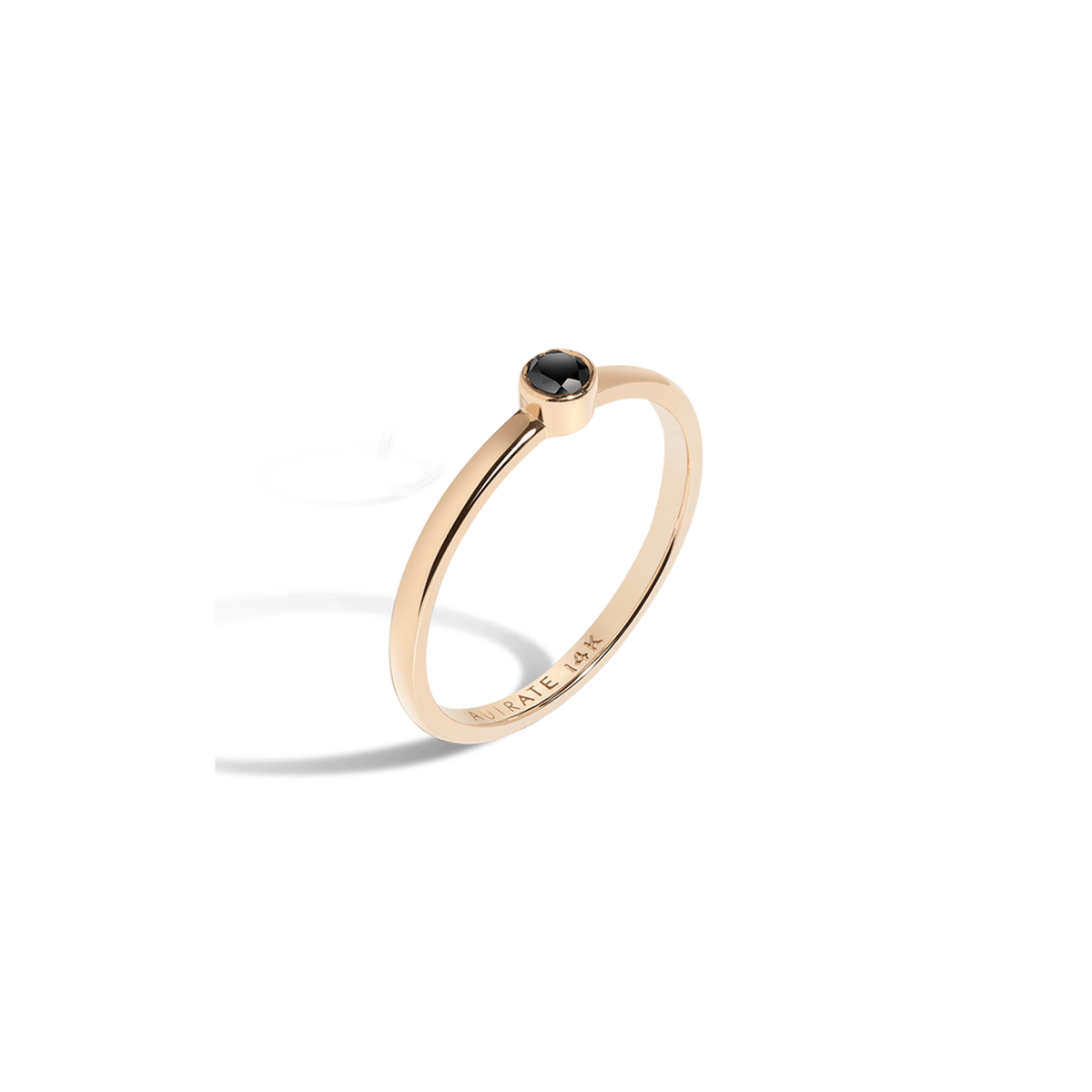 Black Diamond Ring Yellow Gold Vermeil 14k Yellow Gold 18k Yellow Gold Black Diamonds Half Side  Front First