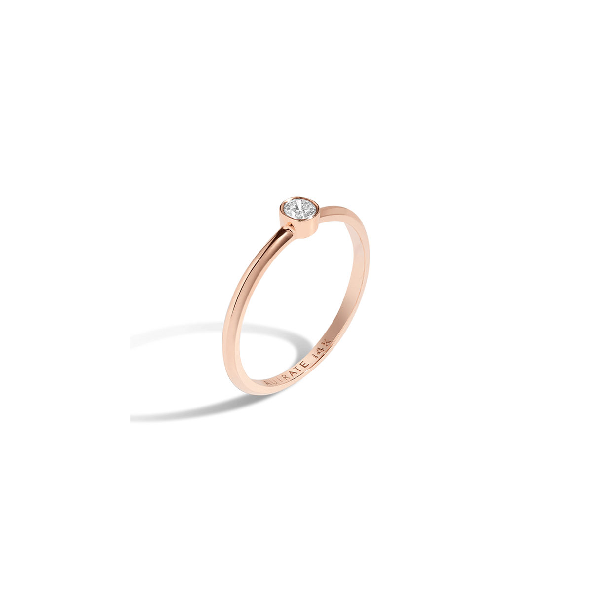 White Diamond Ring 14k Rose Gold 18k Rose Gold White Diamonds First
