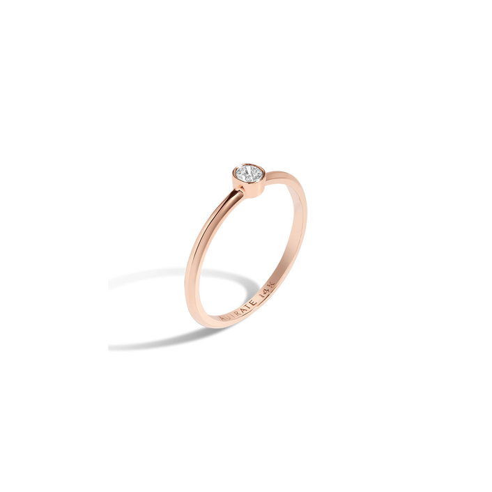 White Diamond Ring 14k Rose Gold 18k Rose Gold White Diamonds First