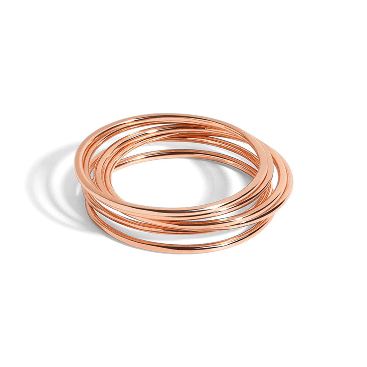 Stackable Ring Rose Gold Vermeil 14k Rose Gold 18k Rose Gold Laid down