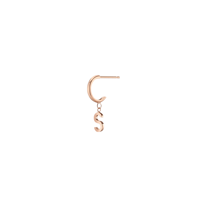Huggie Earring with Letter Gold Vermeil 14k 14K 18k 18K Rose Gold First    -A-  -B-  -C-  -D-  -E-  -F-  -G-  -H-  -I-  -J-  -K-  -L- -M-  -N-  -O-  -P-  -Q-  -R-  -S-  -T-  -U-  -V-  -W-  -X-  -Y-  -Z-