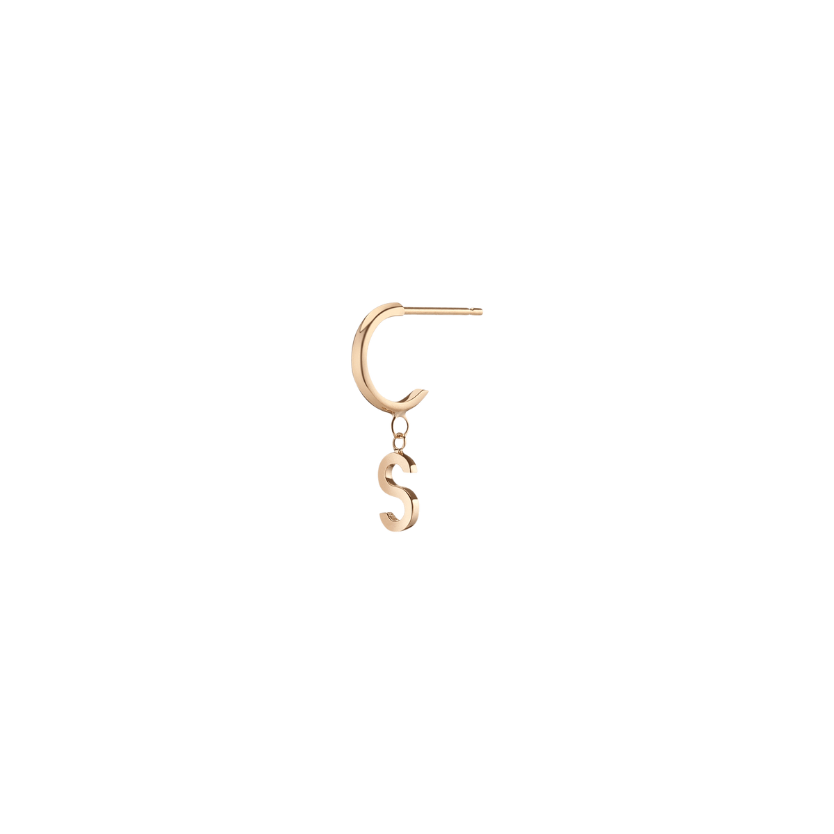Huggie Earring with Letter Gold Vermeil 14k 14K 18k 18K Yellow Gold First    -A-  -B-  -C-  -D-  -E-  -F-  -G-  -H-  -I-  -J-  -K-  -L- -M-  -N-  -O-  -P-  -Q-  -R-  -S-  -T-  -U-  -V-  -W-  -X-  -Y-  -Z-