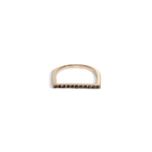 Diamond Bar Square Ring with White Diamonds
