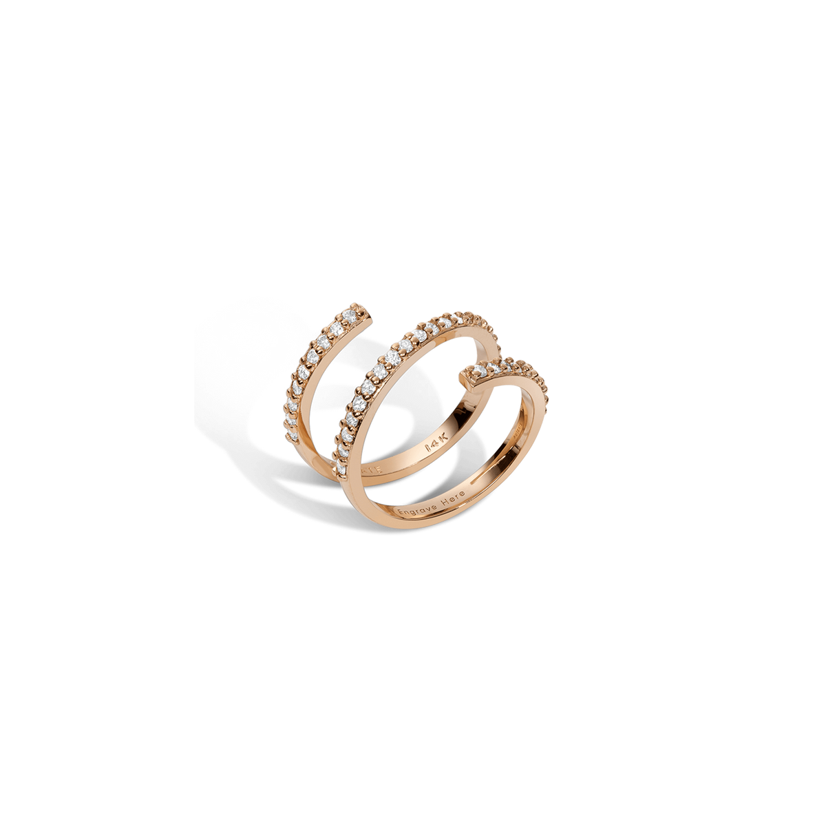 Wraparound Ring  Yellow Gold Vermeil 14k Yellow Gold 18k Yellow Gold White Diamonds Wraparound Ring  Rose Gold Vermeil 14k Rose Gold 18k Rose Gold White Diamonds Wraparound Ring  Sterling Silver White Gold Vermeil 14k White Gold 18k White Gold White Diamonds