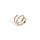 Wraparound Ring with White Diamonds