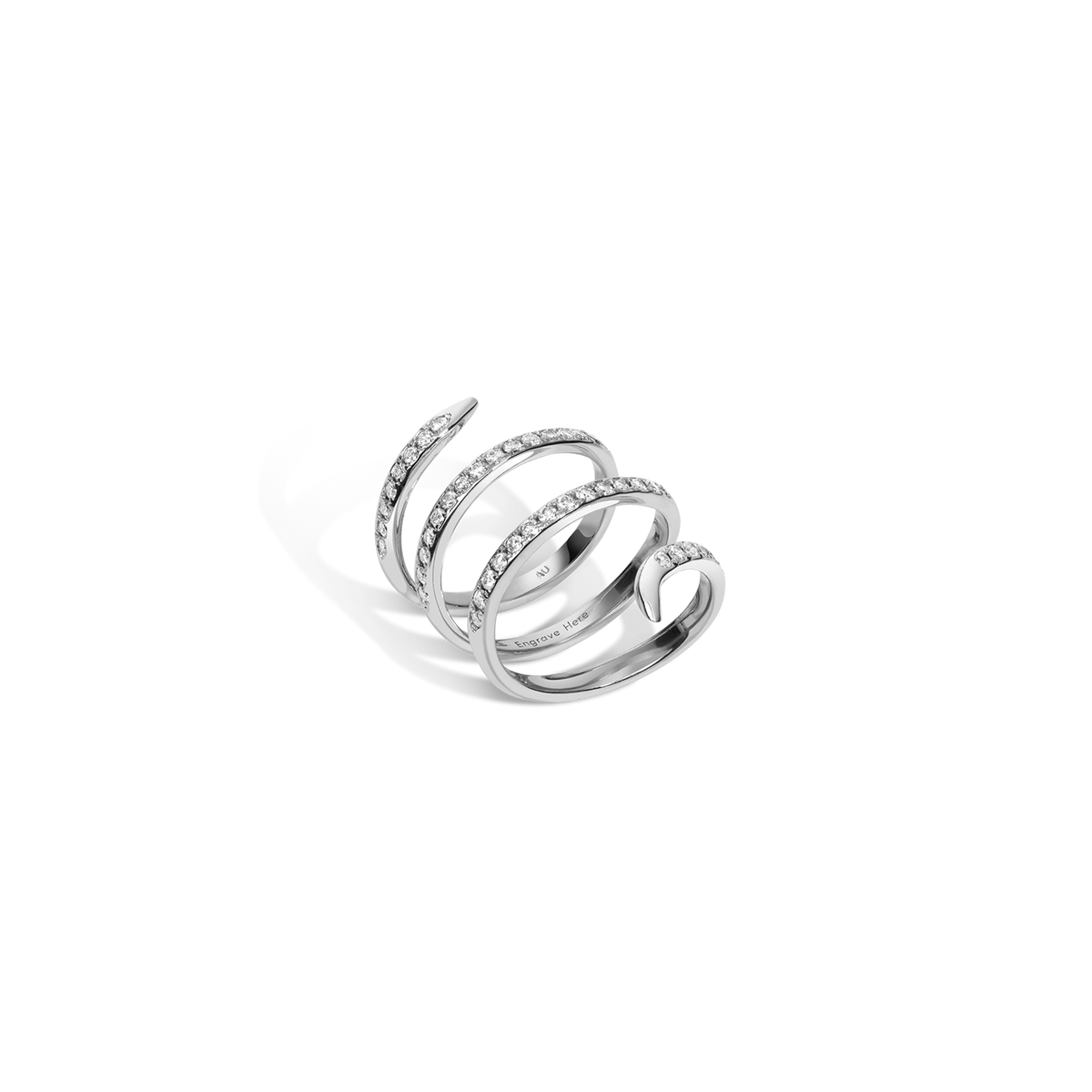 Diamond Snake Ring  Yellow Gold Vermeil 14k Yellow Gold 18k Yellow Gold White Diamonds Diamond Snake Ring  Rose Gold Vermeil 14k Rose Gold 18k Rose Gold White Diamonds Diamond Snake Ring  Sterling Silver White Gold Vermeil 14k White Gold 18k White Gold White Diamonds