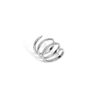 Diamond Snake Ring with White Diamonds