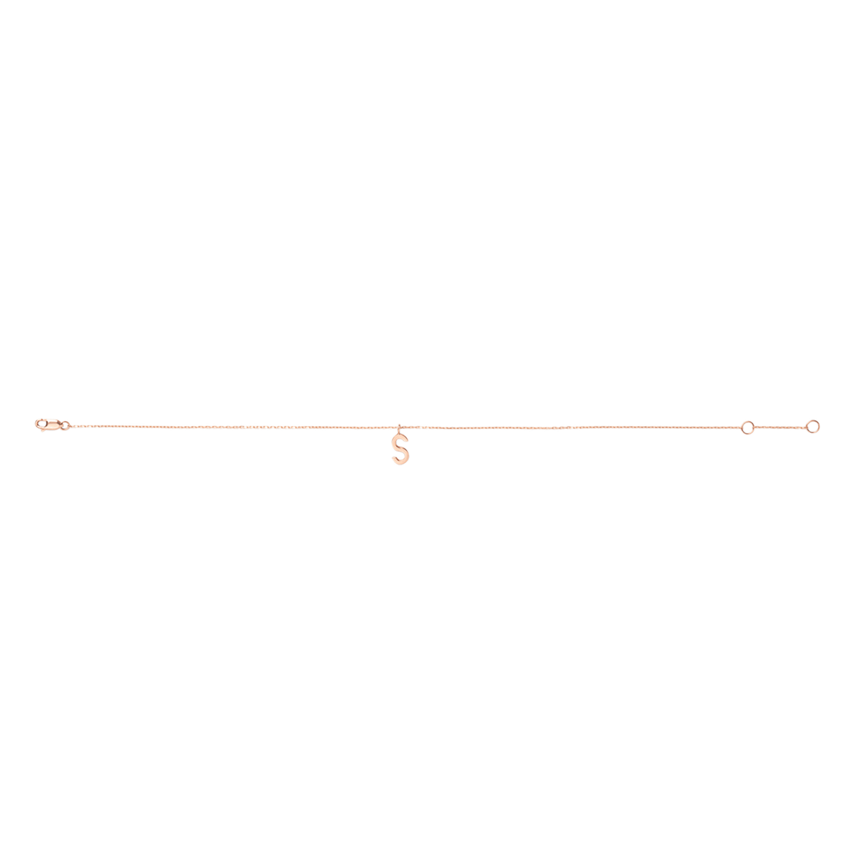 Mini Gold Letter Charm Bracelet 14K 14k 18K 18k Rose Gold   -A-  -B-  -C-  -D-  -E-  -F-  -G-  -H-  -I-  -J-  -K-  -L- -M-  -N-  -O-  -P-  -Q-  -R-  -S-  -T-  -U-  -V-  -W-  -X-  -Y-  -Z-