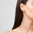 Long Midi Diamond Hook Earrings