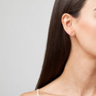 Short Midi Diamond Hook Earrings