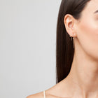 Long Gold Ball Hook Earrings