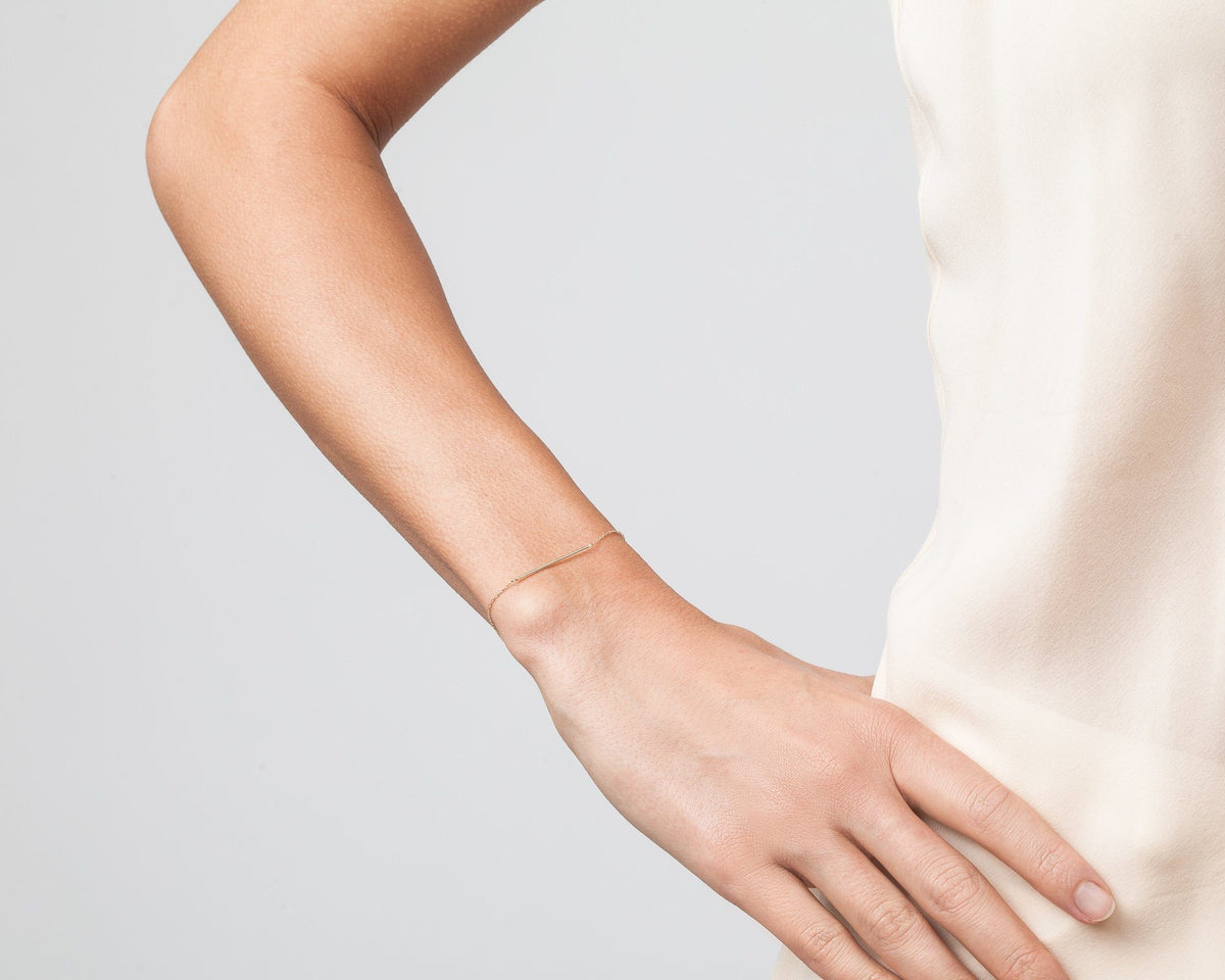 Lariat Bracelet On Model