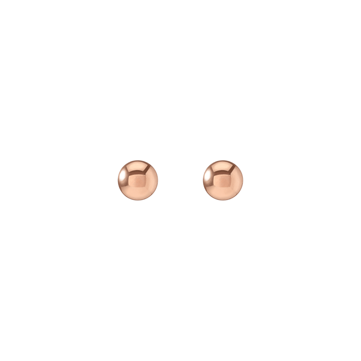 Gold Ball Studs Rose Gold Vermeil 14k Rose Gold 18k Rose Gold   First Single | Pair |