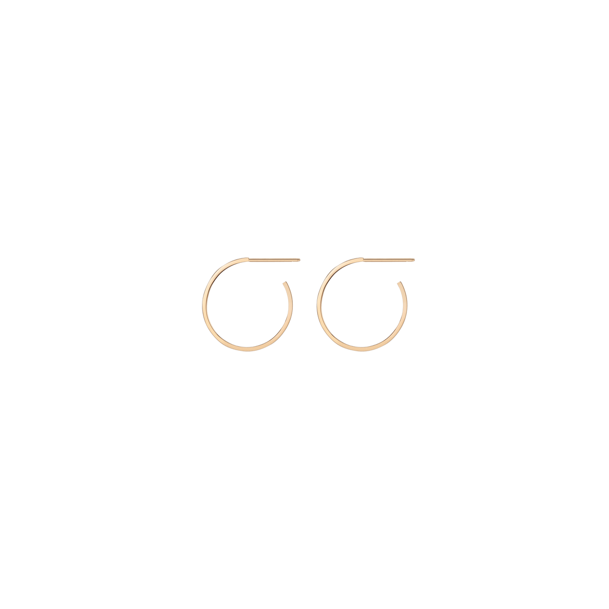 Medium Hoop Earrings Yellow Gold Vermeil 14k Yellow Gold 18k Yellow Gold Single | Pair |