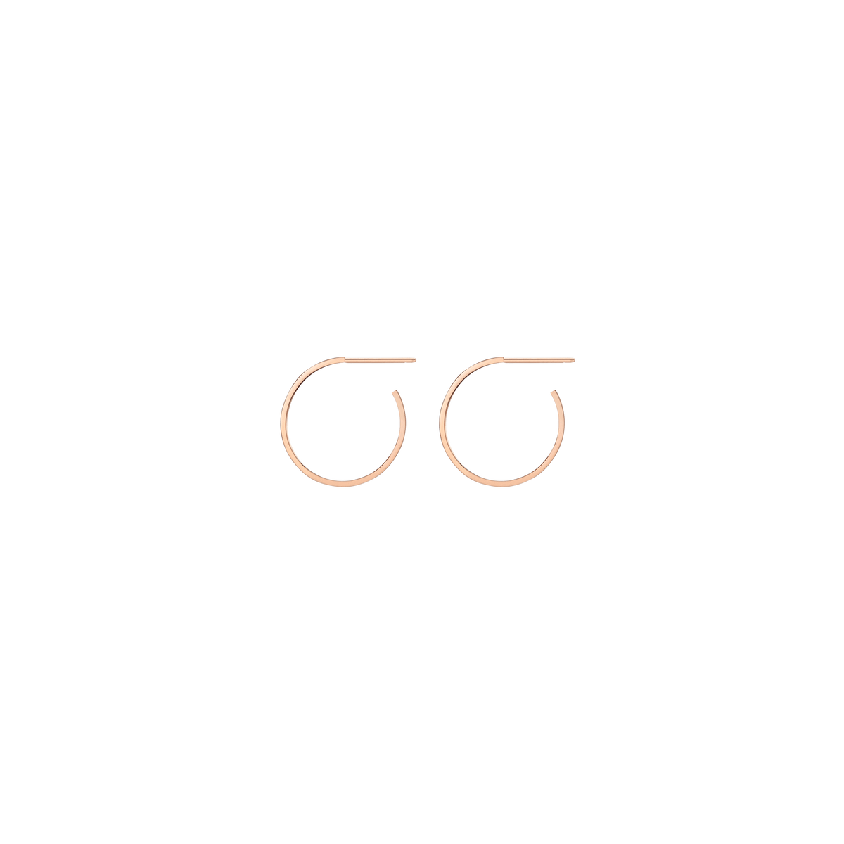 Medium Hoop Earrings Rose Gold Vermeil 14k Rose Gold 18k Rose Gold    Single | Pair |