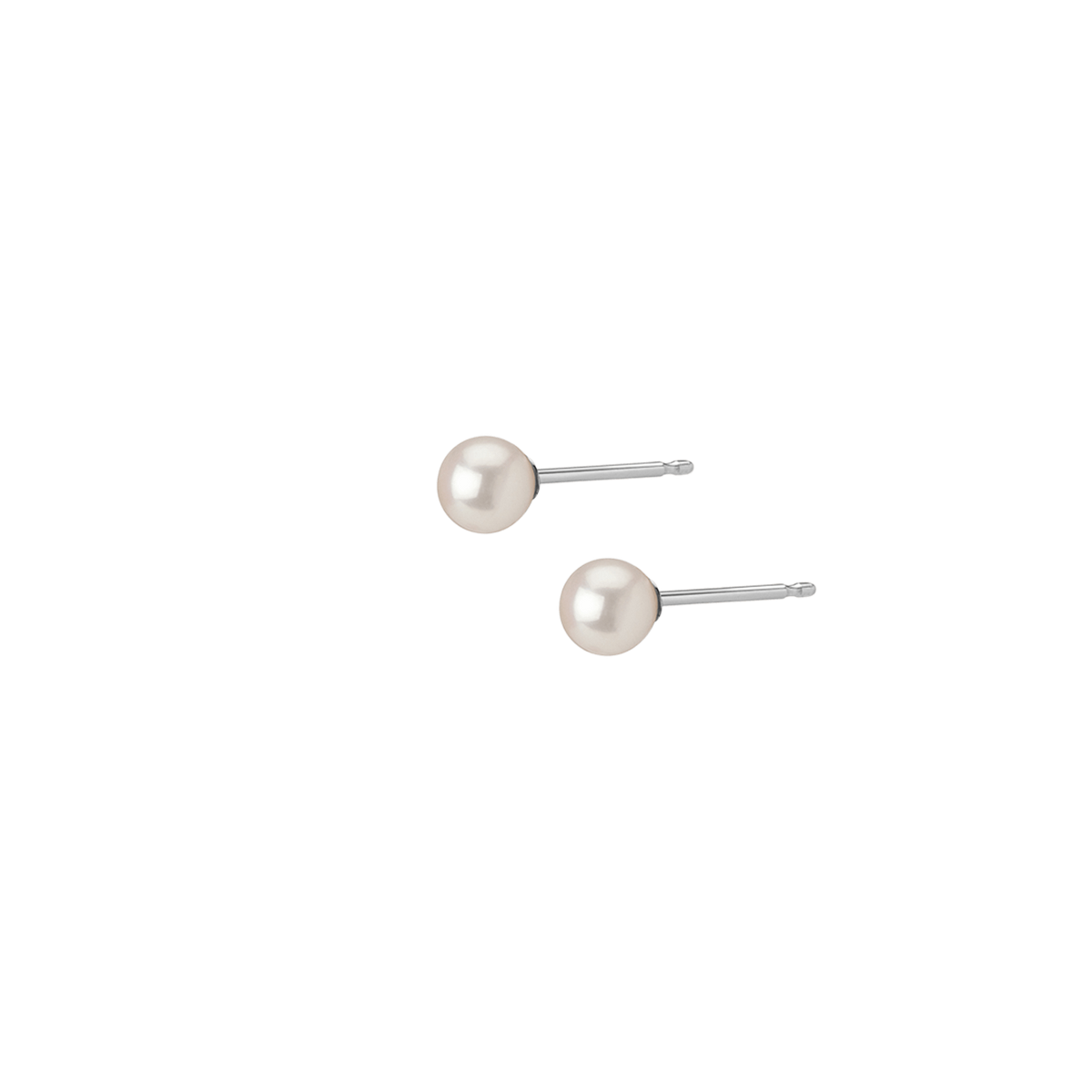 Pearl Studs White Gold Vermeil 14k White Gold 18k White Gold First Single | Pair |