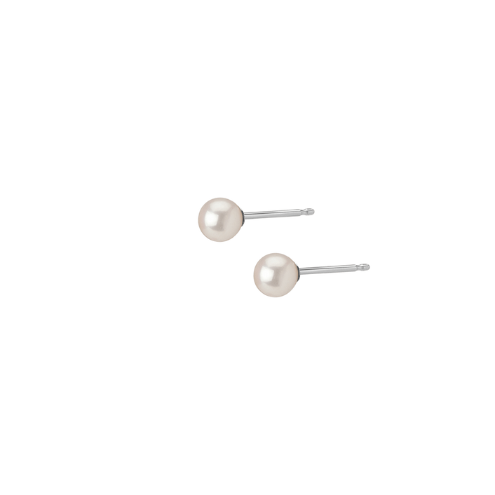 Pearl Studs White Gold Vermeil 14k White Gold 18k White Gold First Single | Pair |