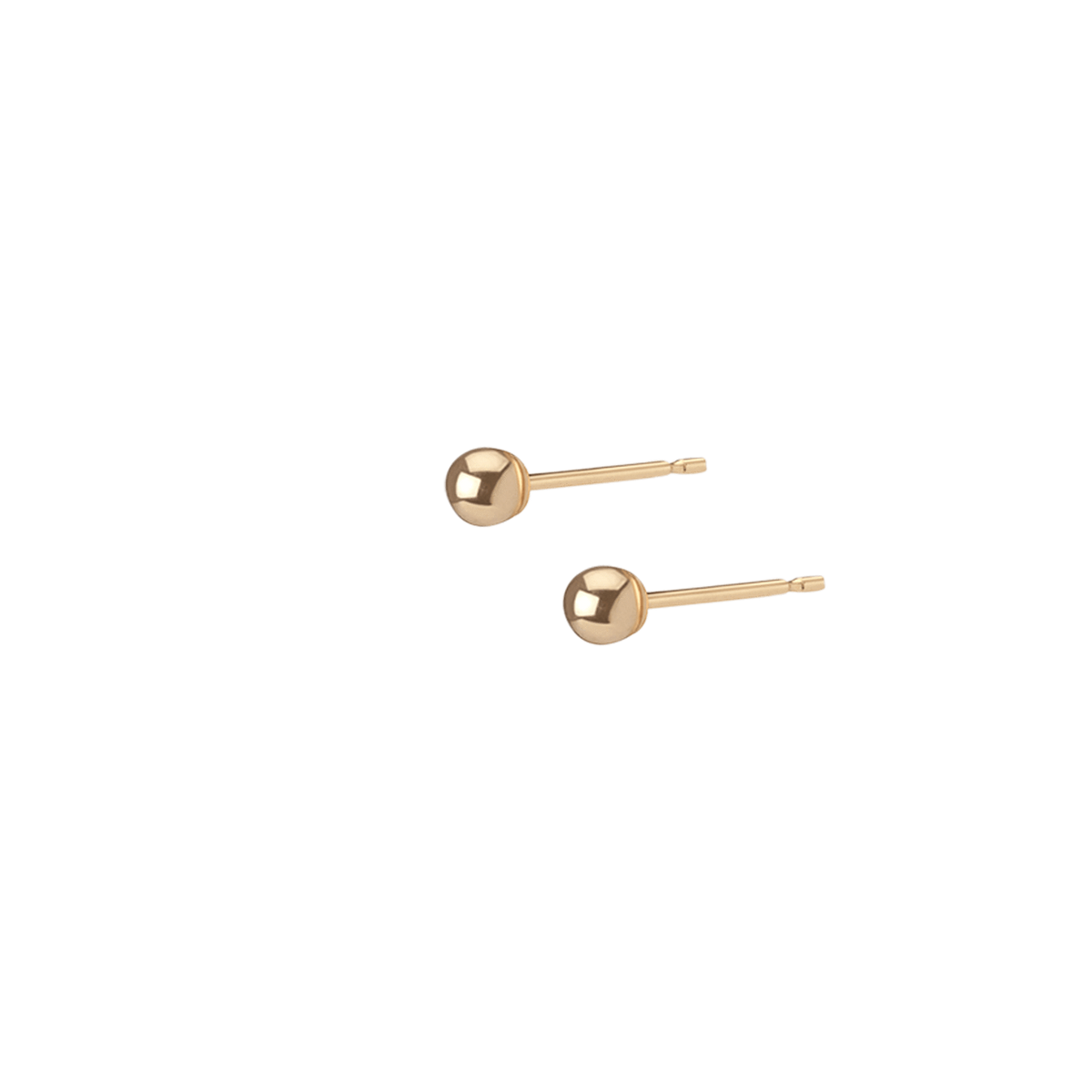 Gold Ball Studs Yellow Gold Vermeil 14k Yellow Gold 18k Yellow Gold    Single | Pair |